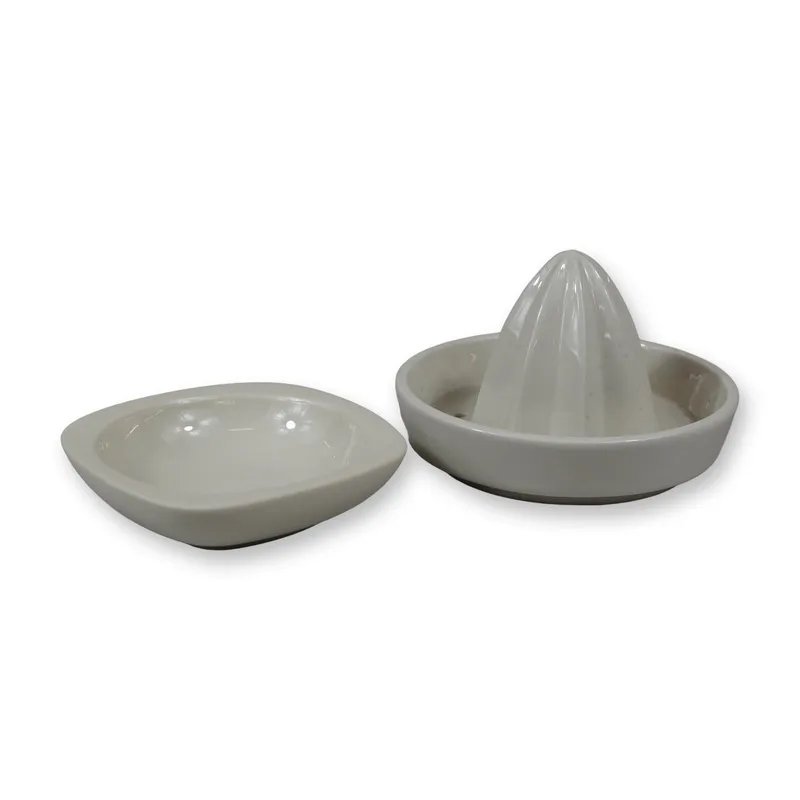2pc Wedgwood Ceramic Items, Citrus Juice Reamer and Nick Munro Square Trinket Dish from auction in Hollywood, Florida — image 38