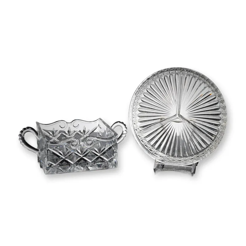 2-Piece Godinger Crystal Caddy Bowl and Divided Crystal Tray from auction in Hollywood, Florida — image 47