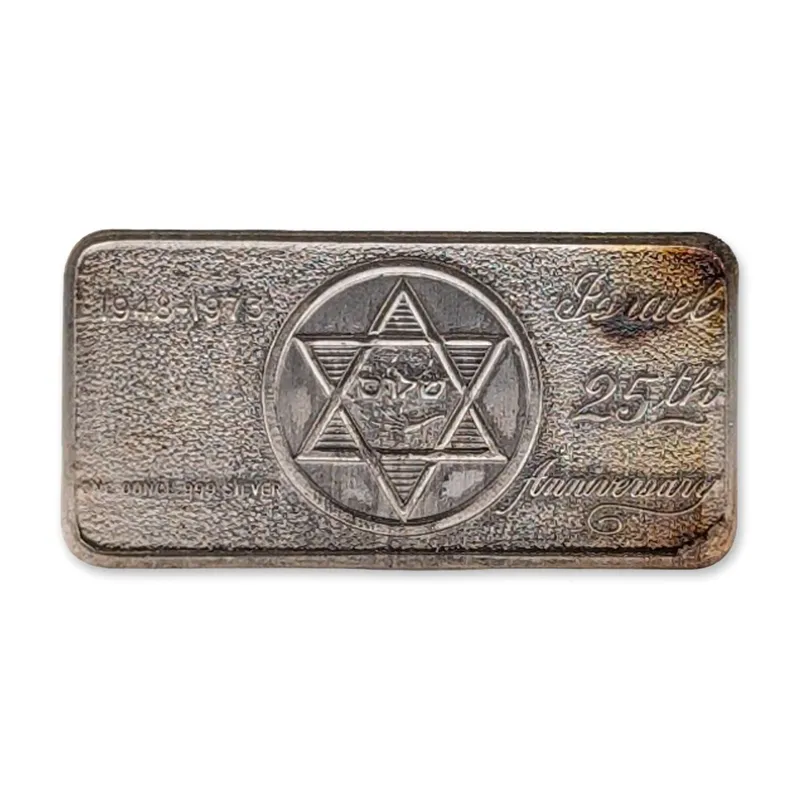 1973 Patrick Mint Israel 25th Anniversary Silver Bullion Bar .999 Silver from auction in Hollywood, Florida — image 22