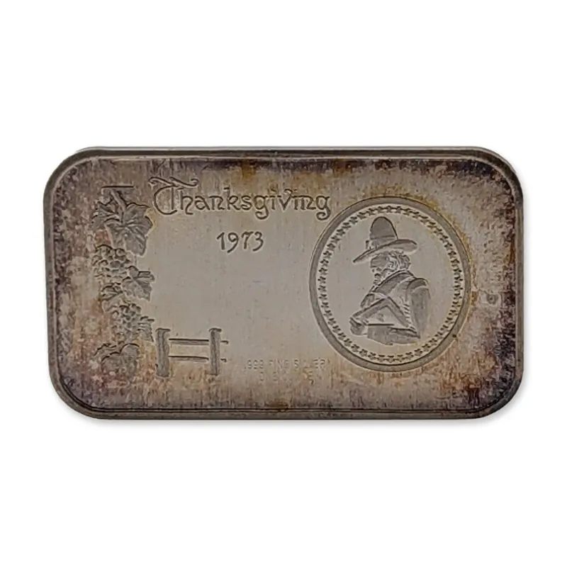 Madison Mint 1973 Thanksgiving .999 Silver Bullion Bar from auction in Hollywood, Florida — image 28