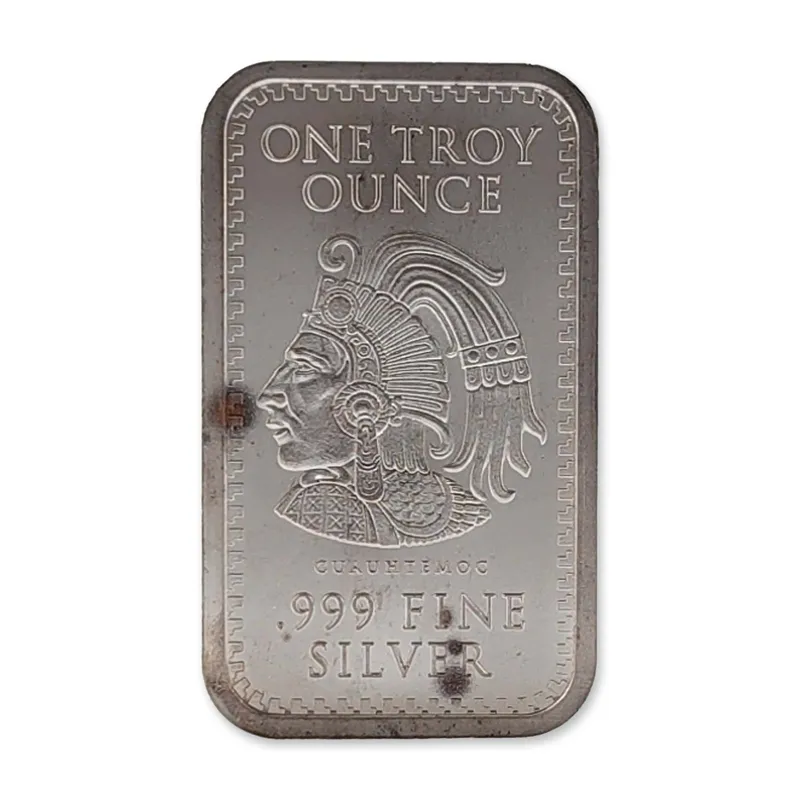 Golden State Mint Cuauhtemoc Aztec Calendar .999 Silver Bullion Bar from auction in Hollywood, Florida — image 30