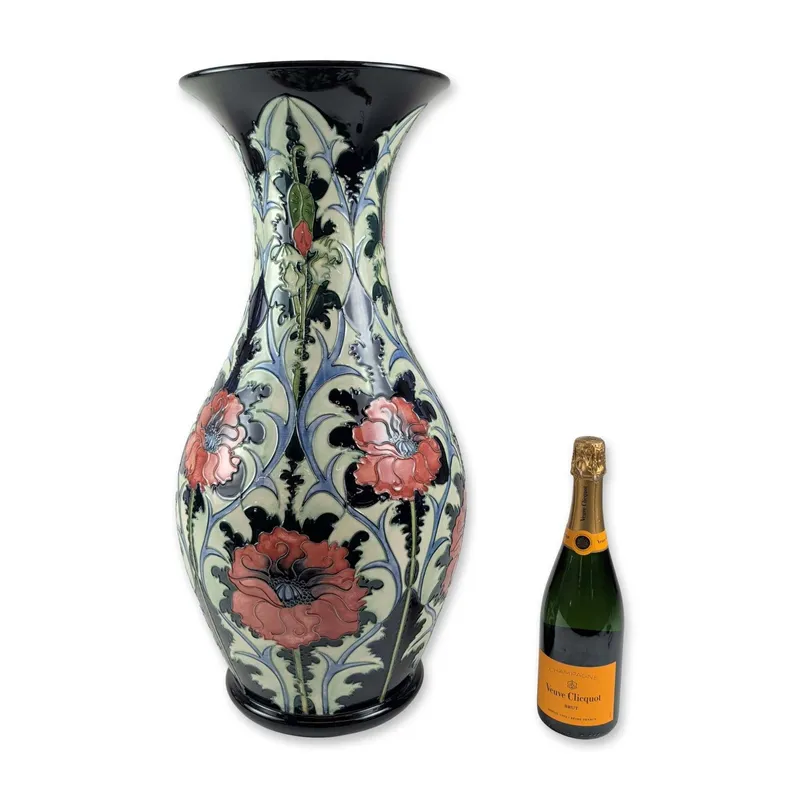 Rachel Bishop for Moorcroft Monumental Poppy Vase from auction in Hollywood, Florida — image 7