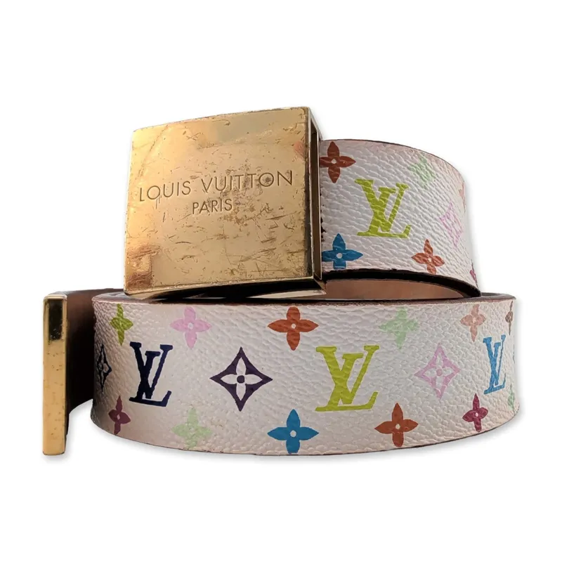 Louis Vuitton x Takashi Murakami Monogram Multicolore Belt from auction in Hollywood, Florida — image 12