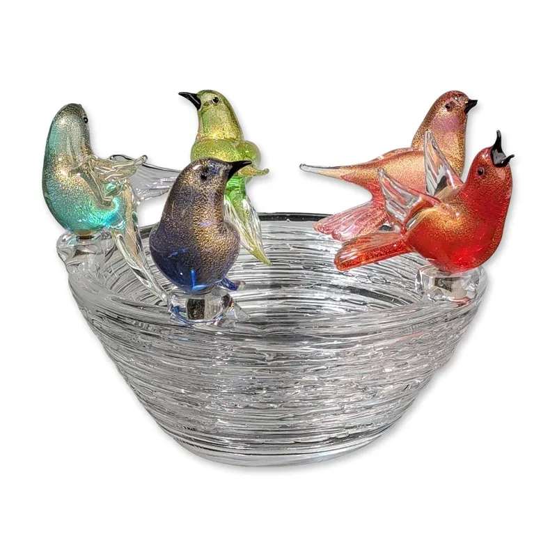 Murano Art Glass Birds On A Nest Centerpiece from auction in Hollywood, Florida — image 19