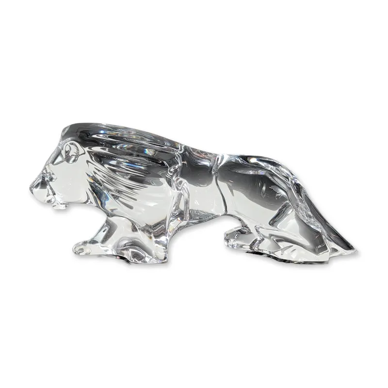 Baccarat Clear Crystal Prowling Lion Figurine from auction in Hollywood, Florida — image 35