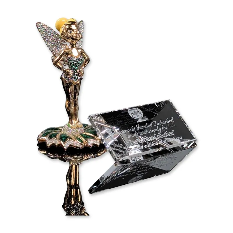2pc Arribas Brothers Disney Jeweled Tinkerbell Figurine and Title Plaque from auction in Hollywood, Florida — image 21