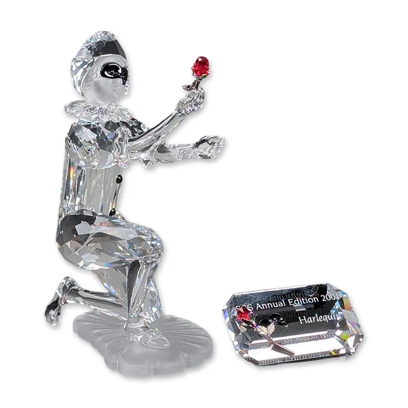2pc Swarovski SCS 2001 Annual Edition Crystal Figurine, Harlequin with Title Plaque from auction in Hollywood, Florida — image 46