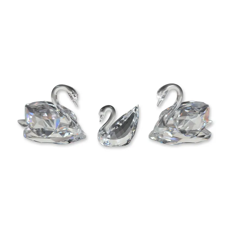 Trio of Swarovski Faceted Crystal Swan Figurines from auction in Hollywood, Florida — image 44