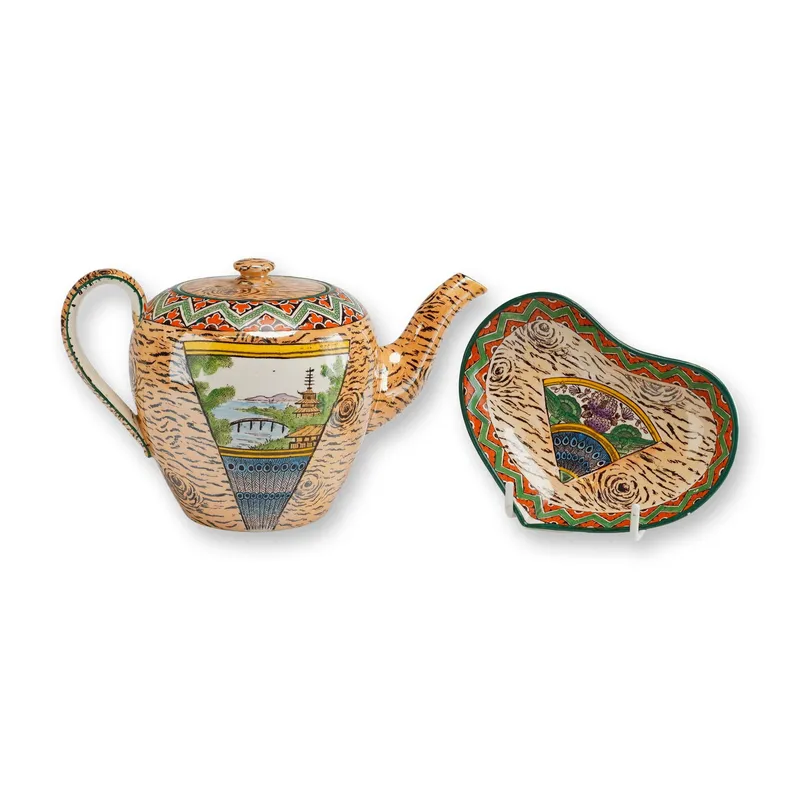 Two Piece Wedgwood Japanese Style Glazed Earthenware Teapot and Dish from auction in Hollywood, Florida — image 41