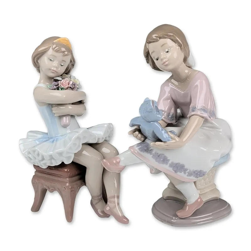 2pc Lladro Glazed Porcelain Figurines, First Performance 01006763 and Best Friend 01007620 from auction in Hollywood, Florida — image 19