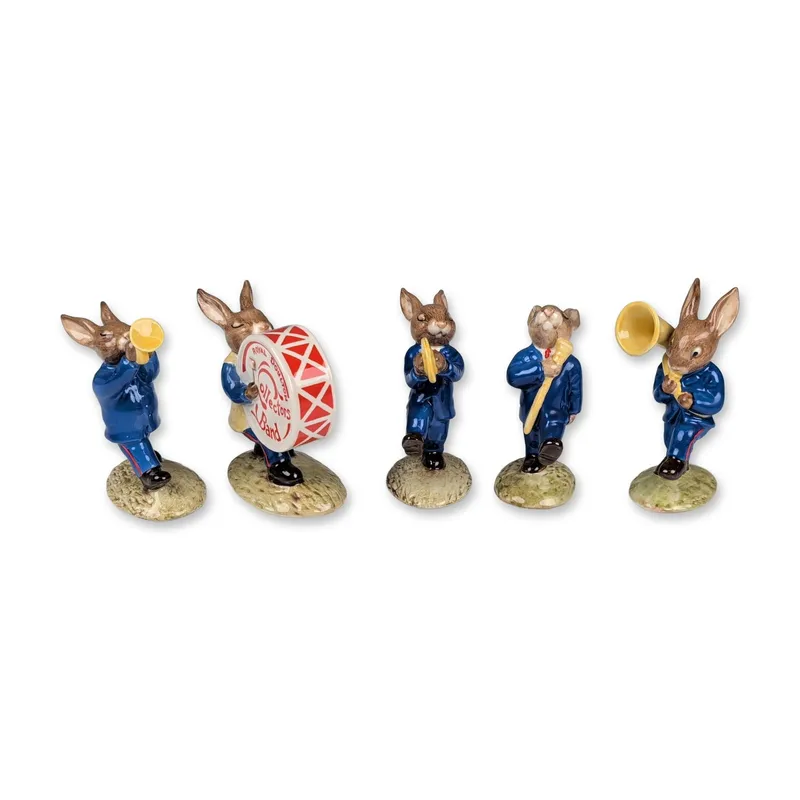 5pc Royal Doulton Bunnykins Blue Oompah Band Figurines from auction in Hollywood, Florida — image 39