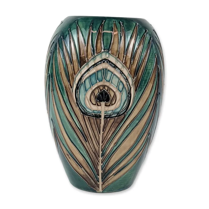 Moorcroft Sally Tuffin for Liberty Peacock Feather Vase from auction in Hollywood, Florida — image 8