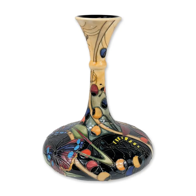 Moorcroft Emma Bossons Hartgring Pattern Decanter Vase from auction in Hollywood, Florida — image 16