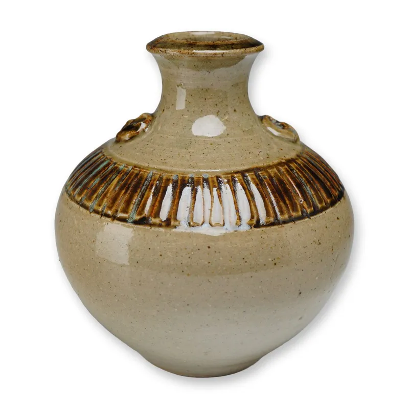 Vernon Owens for Jugtown Ware Signed Salt-Glazed Stoneware Vase from auction in Hollywood, Florida — image 22