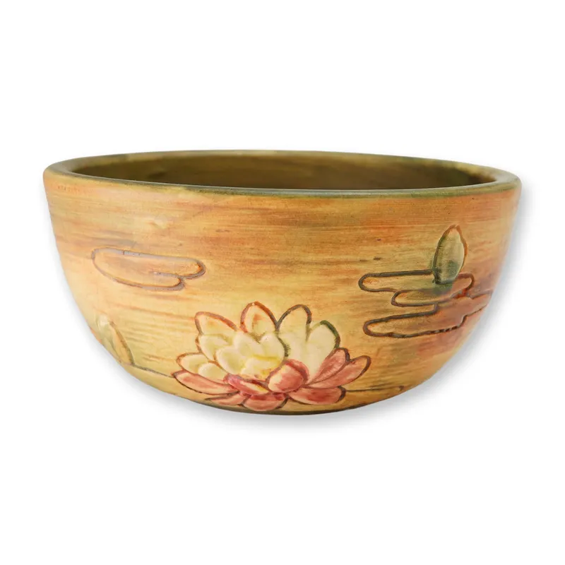 Weller Pottery Relief Matte Glaze Bowl, Water Lily from auction in Hollywood, Florida — image 44