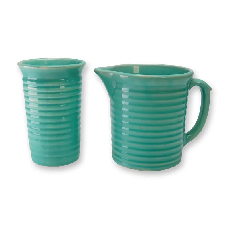 2pc Weller Pottery Utility Ware Kitchengem, Pitcher and Vase from auction in Hollywood, Florida — image 47