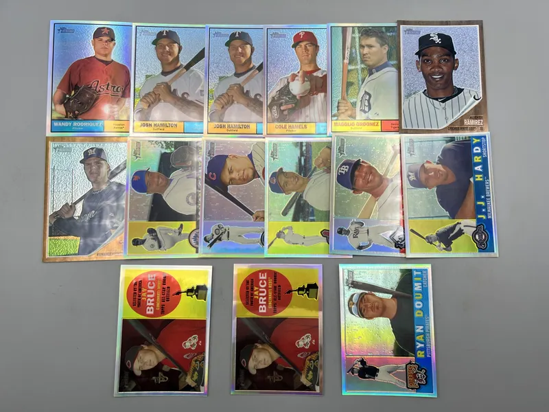(15) 2009, 2010, & 2011 Topps Heritage Chrome Baseball Refractors W/ Stars - #/560, #/561 & #/562 from auction in Greenville, Ohio — image 2
