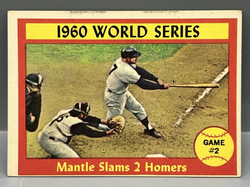 1961 Topps Mickey Mantle 2 Home Runs - WS Game 2 #307 from auction in Greenville, Ohio — image 15
