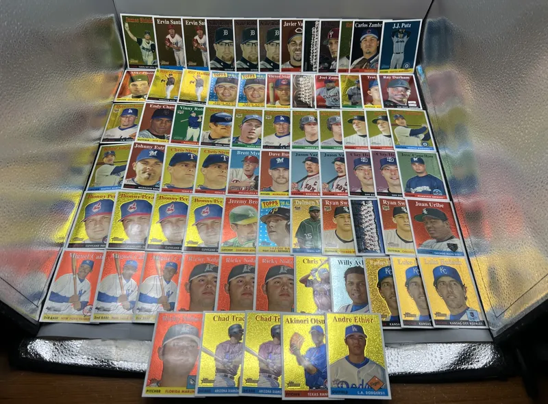 (70+) 2007 Topps Heritage Chrome Baseball Cards - All Cards Are #/1958 - Mike Piazza, Roy Halladay, David Wright from auction in Greenville, Ohio — image 11