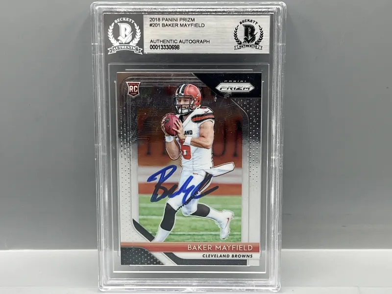 2018 Panini Prizm Baker Mayfield RC In Person Auto #201 - Auto Slabbed Authentic By BGS from auction in Greenville, Ohio — image 25
