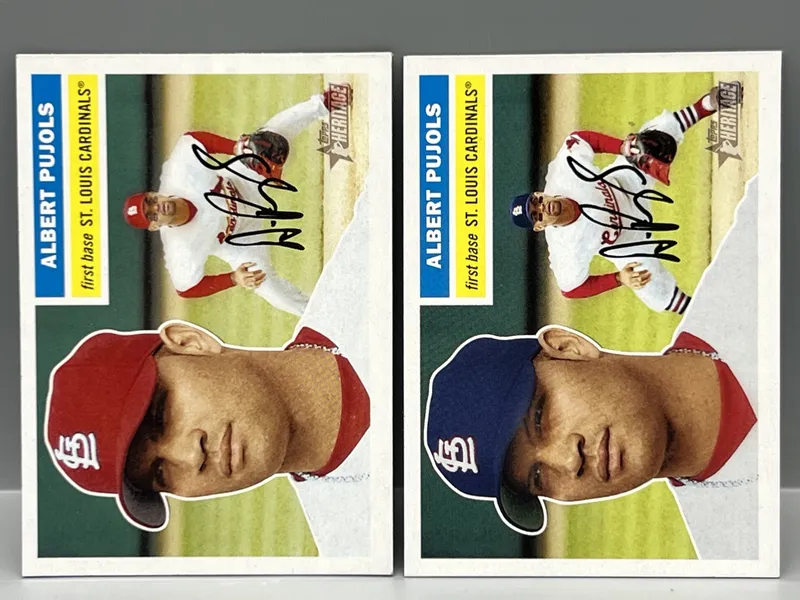 2005 Topps Heritage Albert Pujols #31 & Blue Hat SP Variation #31 from auction in Greenville, Ohio — image 32