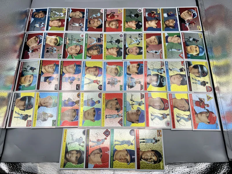 (40) 2004 Topps Heritage Chrome Baseball Cards - All Cards Are #/1955 - Vladimir Guerrero, Scott Rolen, Alex Rodriguez from auction in Greenville, Ohio — image 29