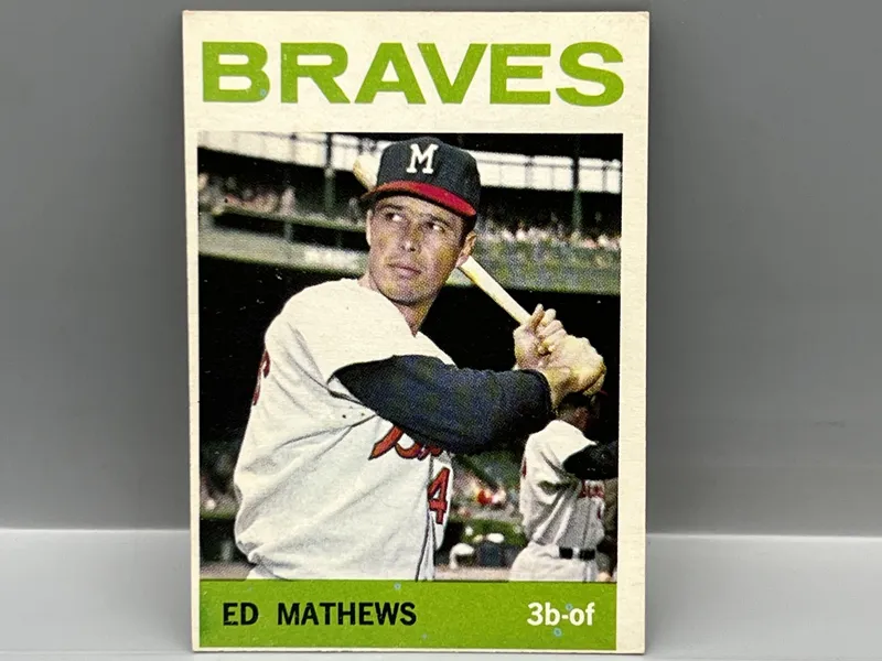 1964 Topps Eddie Mathews #35 - HOF - Braves from auction in Greenville, Ohio — image 24