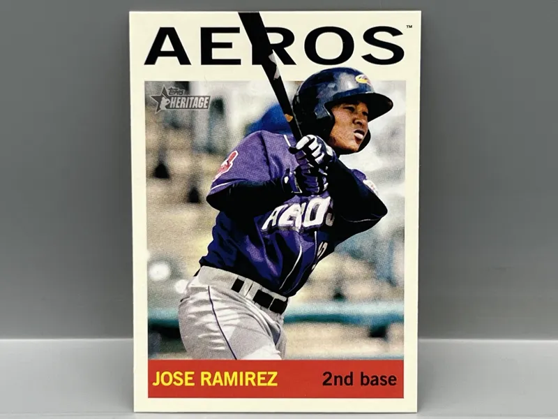 2013 Topps Heritage Minors Jose Ramirez Prospect/RC #180 from auction in Greenville, Ohio — image 35