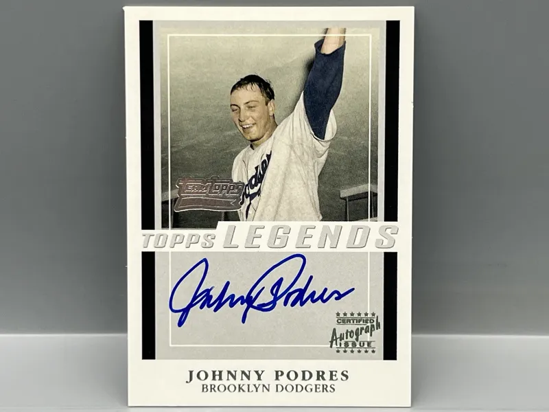 2003 Topps Johnny Podres Team Topps Legends On Card Auto from auction in Greenville, Ohio — image 44