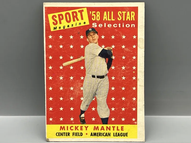 1958 Topps #487 Mickey Mantle (HOF) / All Star from auction in Greenville, Ohio — image 45