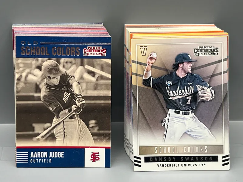 2015 Panini Contenders Old School Colors Complete Insert Set & School Colors Complete Insert Set - 99 Cards - Aaron Judge Prospect/RC from auction in Greenville, Ohio — image 14