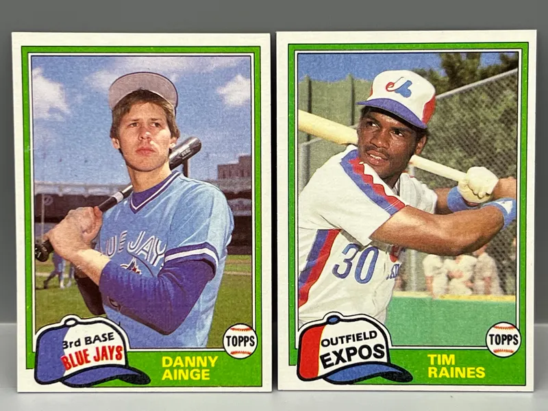 1981 Topps Traded Tim Raines RC #816 & Danny Ainge RC #727 from auction in Greenville, Ohio — image 41