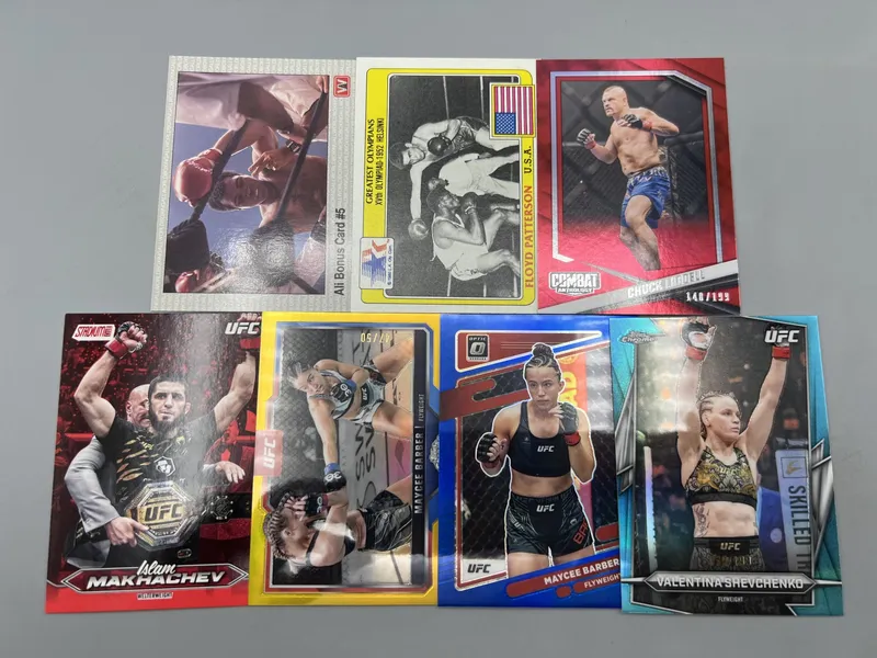 (7) Assorted UFC & Fighting Sport Trading Cards W/ Serial Numbered Cards from auction in Greenville, Ohio — image 44