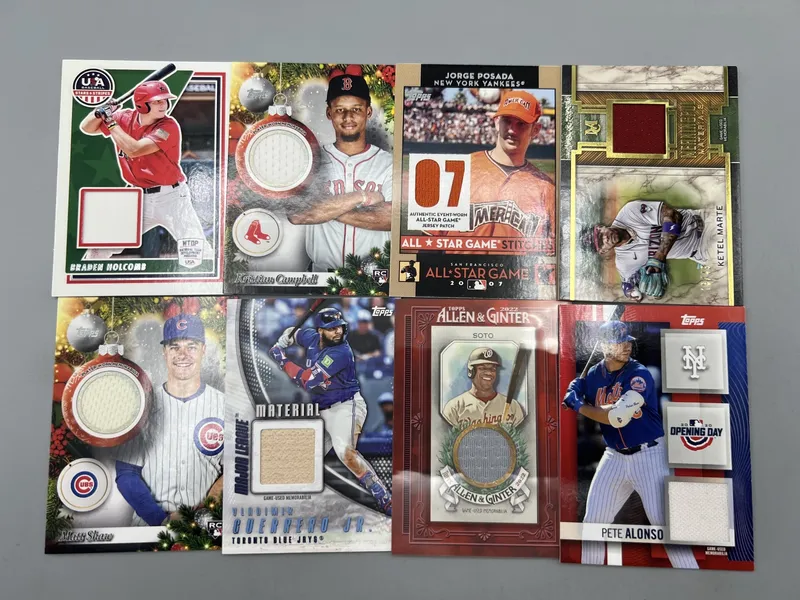 (8) Assorted Baseball Relic Cards W/ Juan Soto, Pete Alonso, Vladimir Guerrero Jr, & More from auction in Greenville, Ohio — image 46