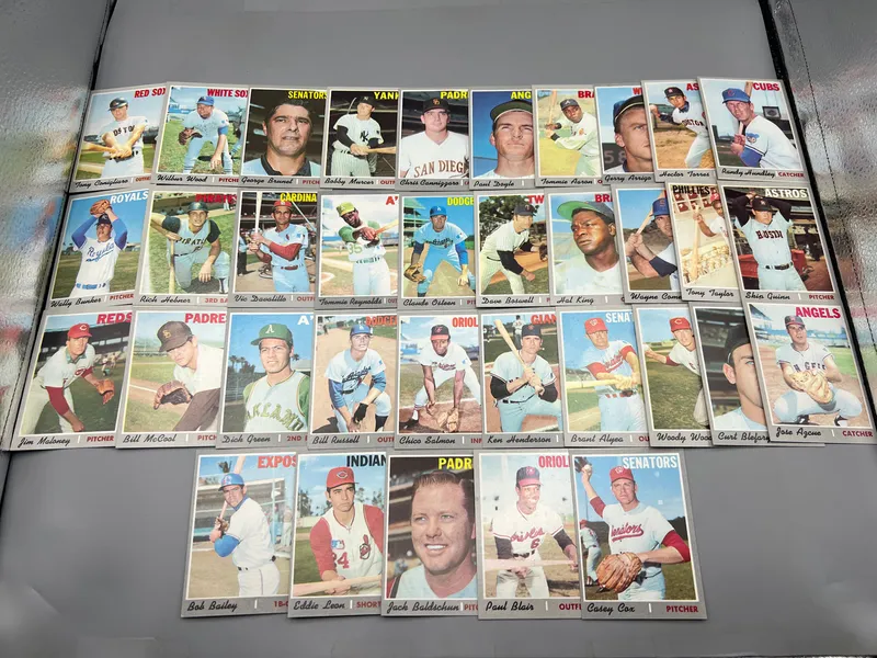 (35) 1970 Topps Baseball Cards - Varying Conditions from auction in Greenville, Ohio — image 6