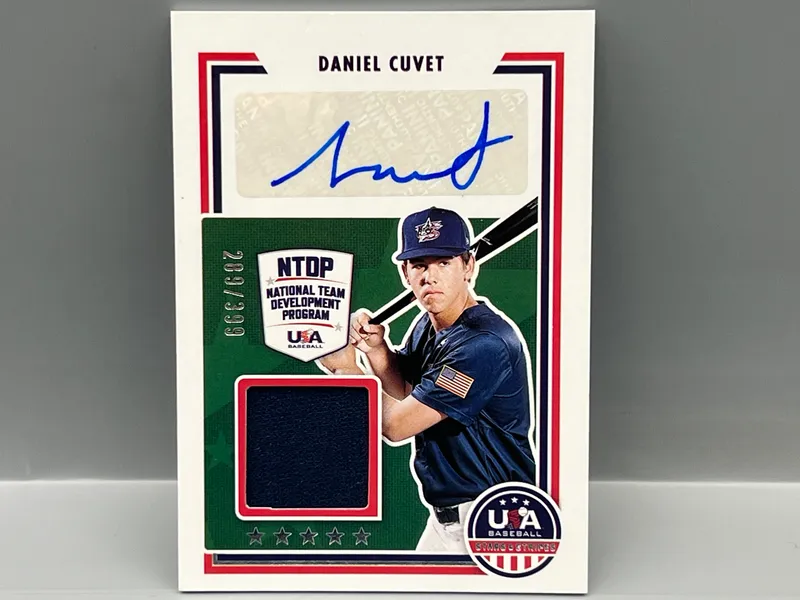 2022 Panini USA Baseball Stars & Stripes Daniel Cuvet Patch Auto #/399 from auction in Greenville, Ohio — image 7