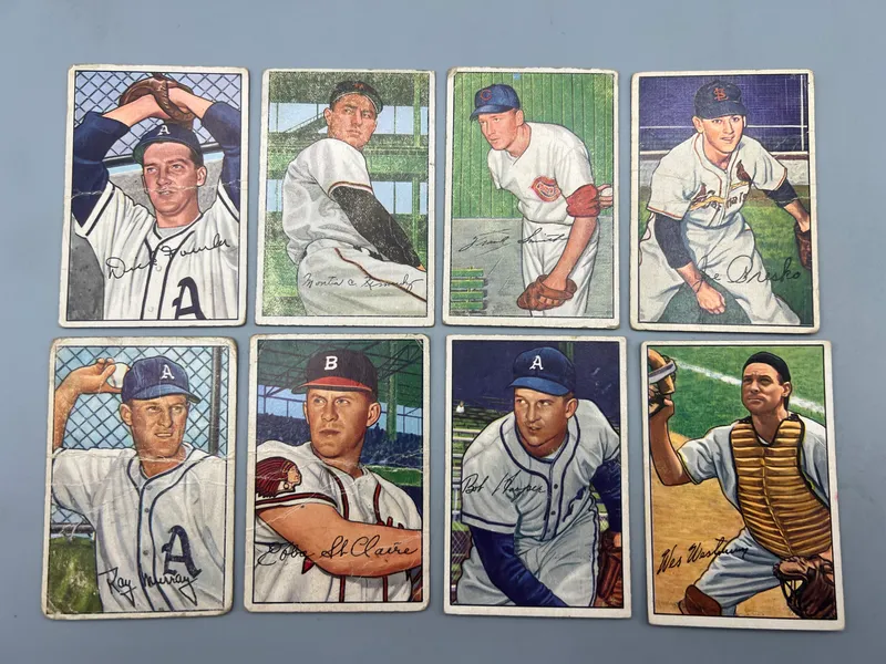 (8) 1952 Bowman Baseball Cards - Varying Conditions from auction in Greenville, Ohio — image 8