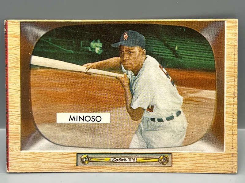 1955 Bowman Minnie Minoso #25 from auction in Greenville, Ohio — image 10
