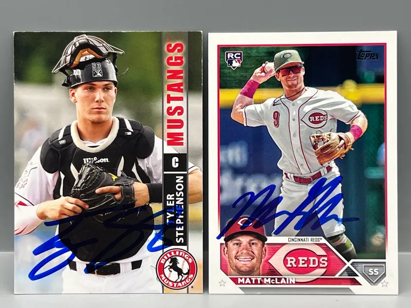 2015 Grandstand Tyler Stephenson Minor League In Person Auto #53 & 2023 Topps Matt McLain In Person RC Auto #US199 - No COAs from auction in Greenville, Ohio — image 17