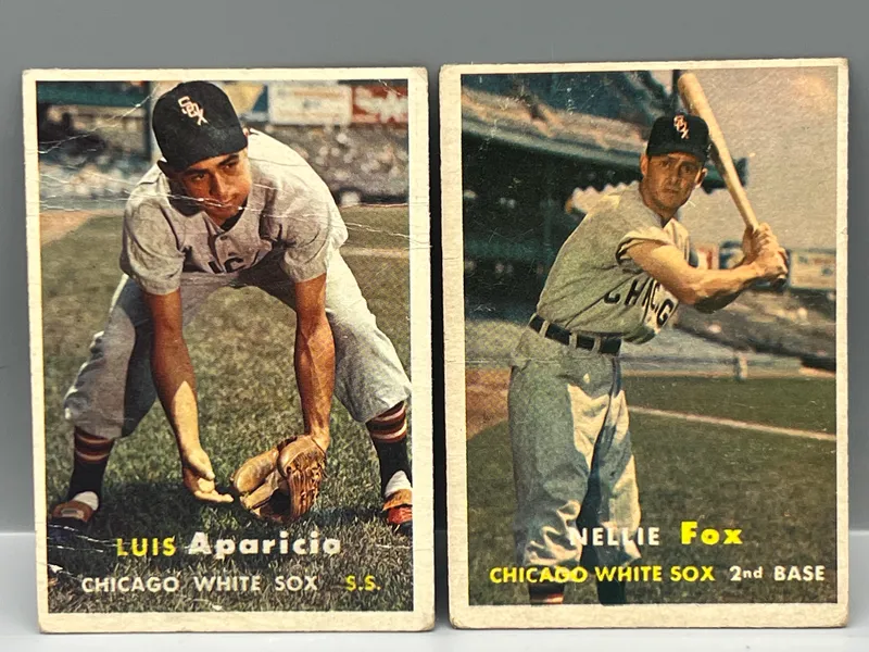 1957 Topps Luis Aparicio #7 & Nellie Fox #38 from auction in Greenville, Ohio — image 26