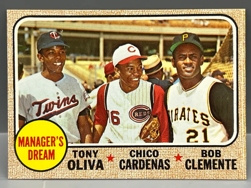1968 Topps Managers Dream Tony Oliva/Roberto Clemente/Leo Cardenas #480 from auction in Greenville, Ohio — image 30