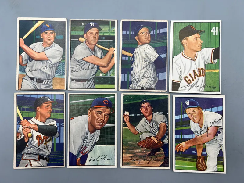 (8) 1952 Bowman Baseball Cards - Varying Conditions from auction in Greenville, Ohio — image 24