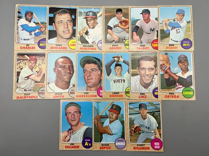 (15) 1968 Topps Baseball High Number Cards - Varying Conditions from auction in Greenville, Ohio — image 28