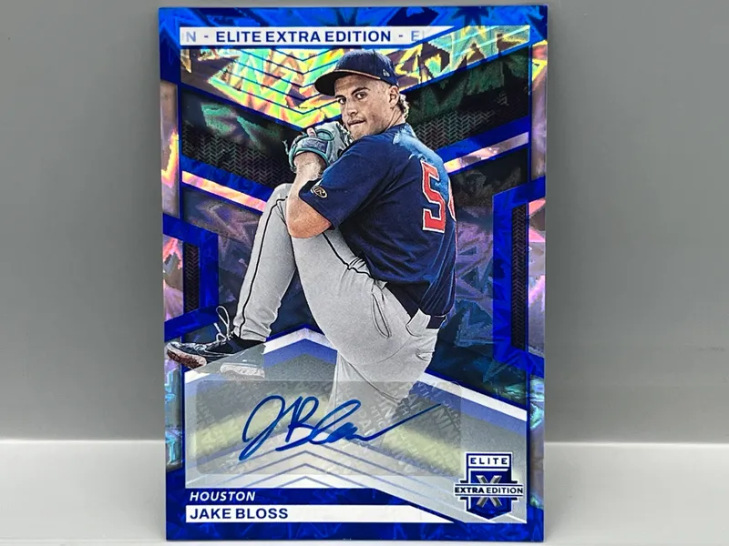 2023 Panini Elite Extra Edition Jake Bloss Prospect/RC Blue Auto #/20 from auction in Greenville, Ohio — image 43