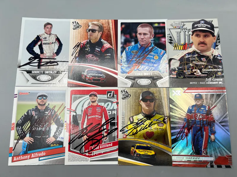 (8) Nascar Racing In Person Auto Cards - No COAs - Jeff Green, JJ Yeley from auction in Greenville, Ohio — image 45