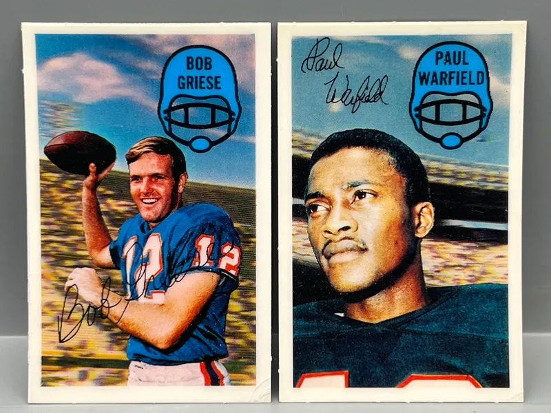 1970 Kellogg's 3-D Superstars Bob Griese #17 & Paul Warfield #21 from auction in Greenville, Ohio — image 9