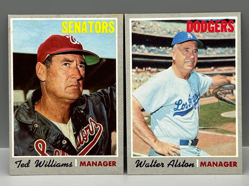 1970 Topps Ted Williams #211 & Walt Alston #242 from auction in Greenville, Ohio — image 7