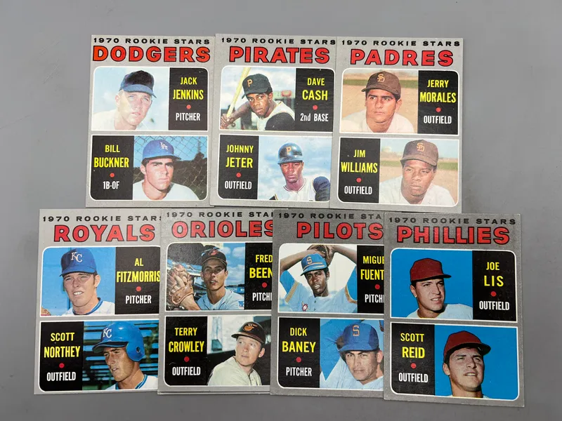 (7) 1970 Topps Baseball Rookie Cards W/ Bill Buckner RC - Varying Conditions from auction in Greenville, Ohio — image 10