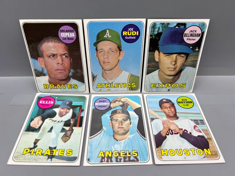 (6) 1969 Topps Baseball Cards W/ Orlando Cepeda - Varying Conditions from auction in Greenville, Ohio — image 13