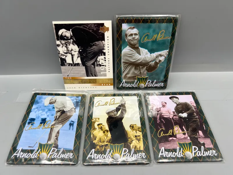 (5) Assorted Golf Legends Trading Cards - Arnold Palmer Metal Cards & Jack Nicklaus from auction in Greenville, Ohio — image 14